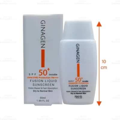 لیکوئید ضد آفتاب بی رنگ ژیناژن پوست خشک و نرمال2