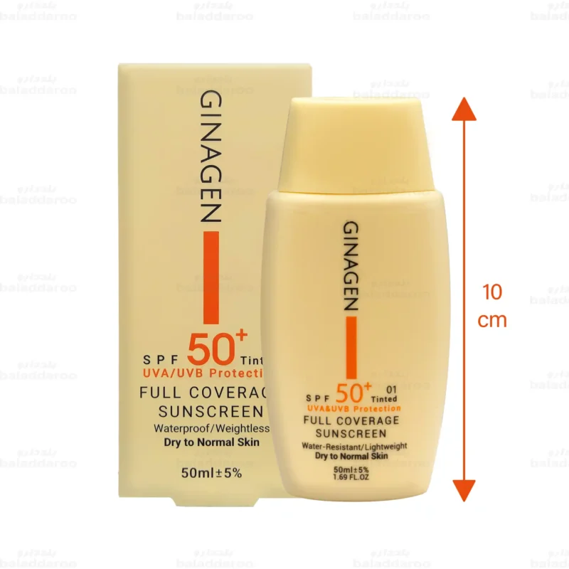 کرم ضد آفتاب رنگی ژیناژن پوست خشک و نرمال 01-2