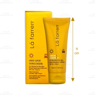 کرم ضد آفتاب ضد لک بی رنگ لافارر SPF 30 پوست خشک 2