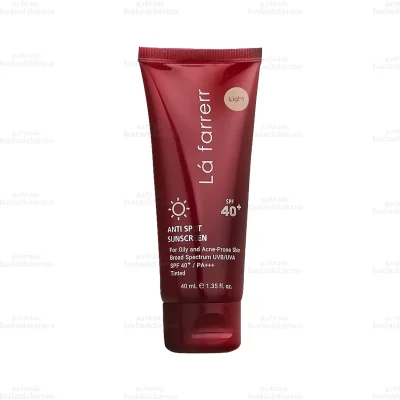 کرم ضد آفتاب و ضد لک رنگی پوست های چرب و مستعد آکنه SPF40 لافارر روشن-1