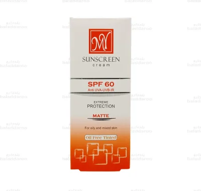 کرم ضد آفتاب مات رنگی فاقد چربی spf60 مای1