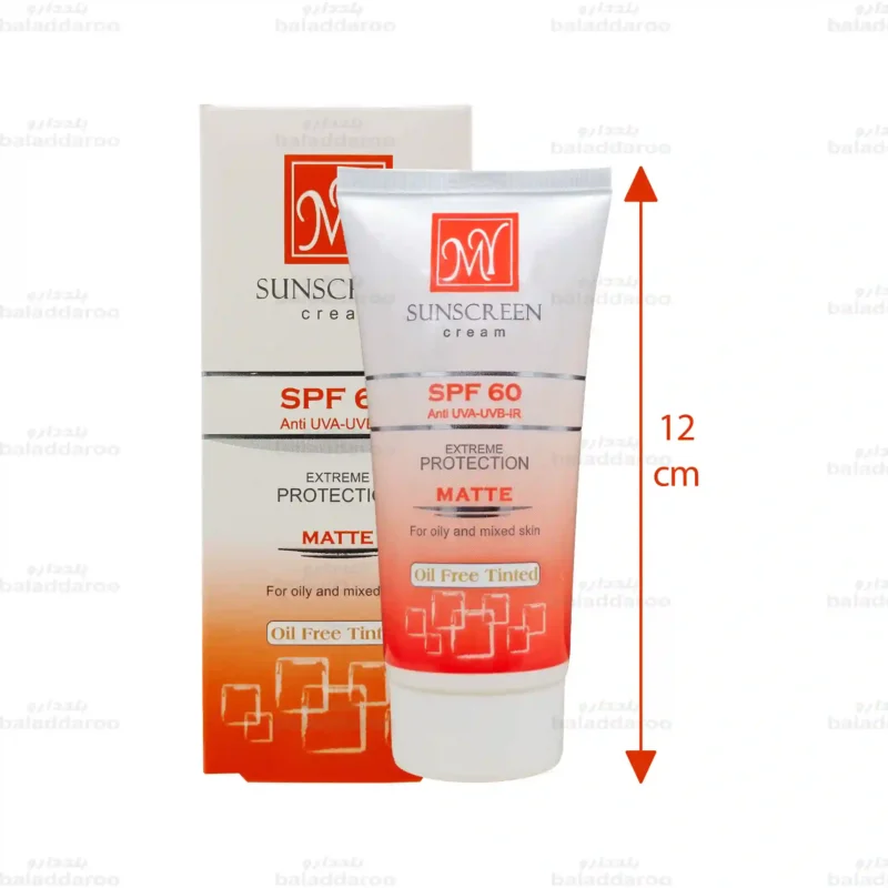 کرم ضد آفتاب رنگی مای SPF60 پوست چرب و مختلط2