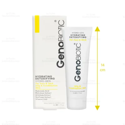 کرم رطوبت رسان صورت و گردن ژنوبایوتیک پوست چرب 2