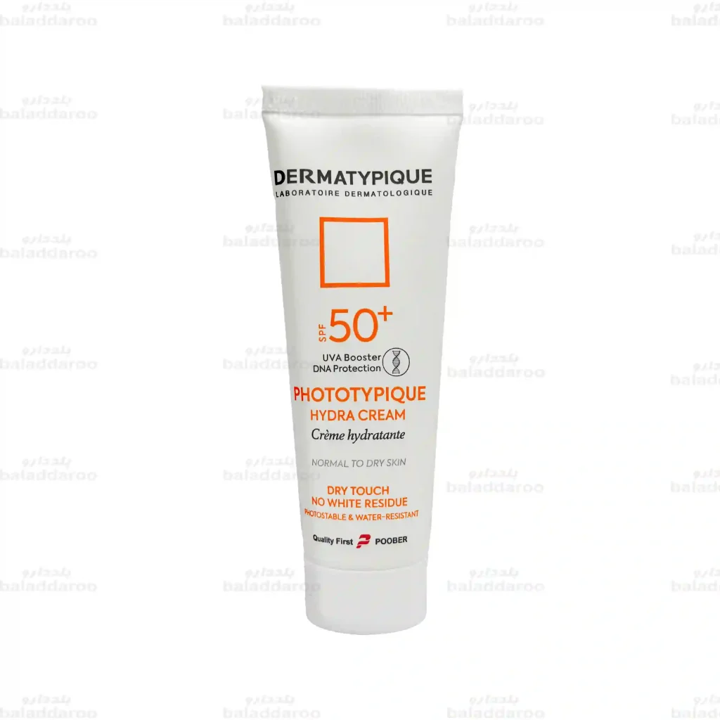 ضد آفتاب بی رنگ فتوتیپیک درماتیپیک پوست خشک SPF50 1