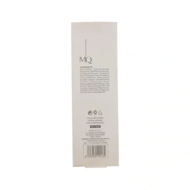 کرم ضد آفتاب فاقد چربی SPF50 ام کیو بی رنگ 5