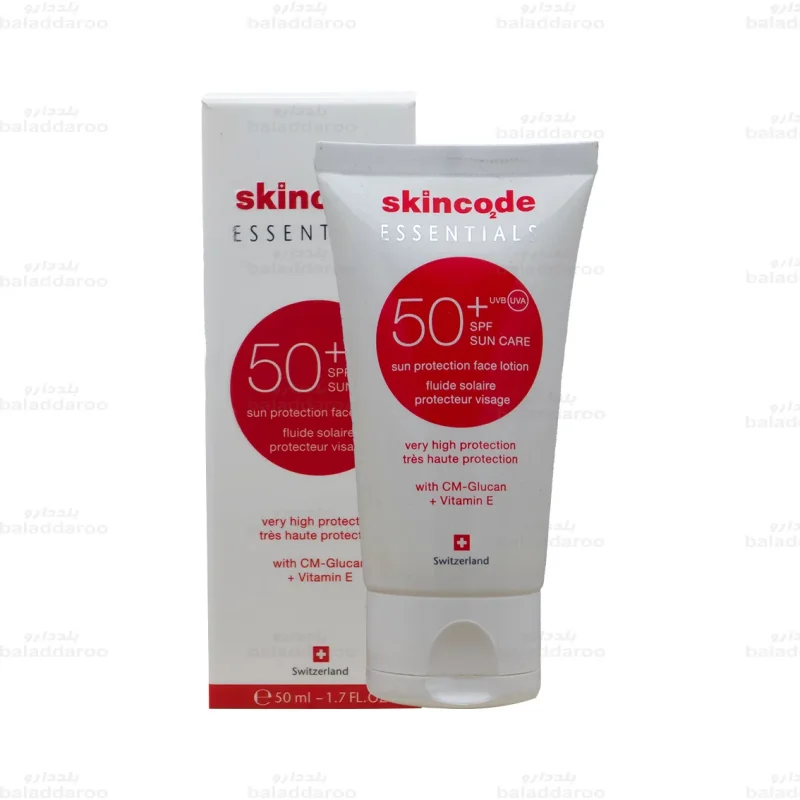 لوسیون ضد آفتاب صورت SPF50 اسکین کد