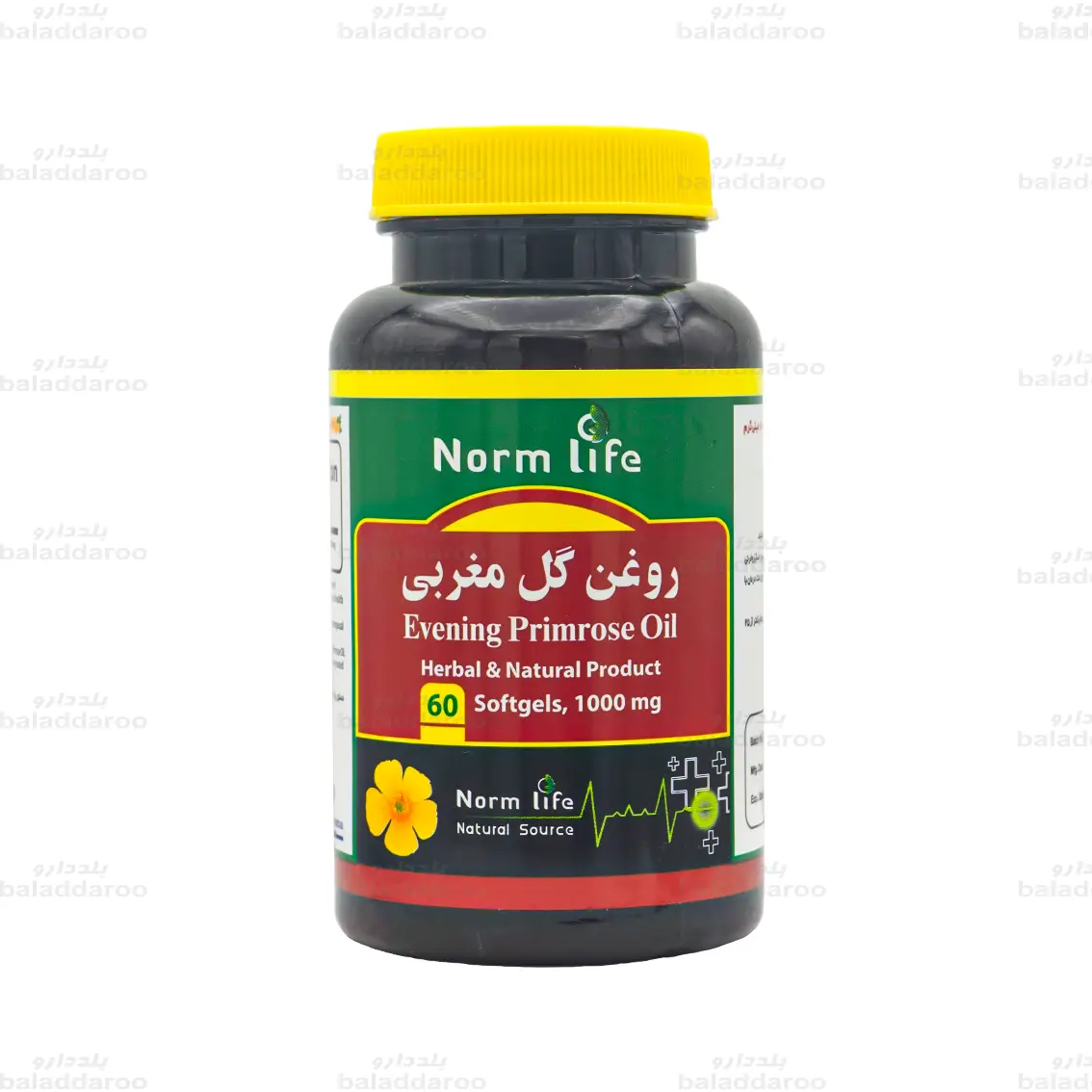 normlife-evening-primrose-oil-1 کپسول روغن گل مغربی نورم لایف1