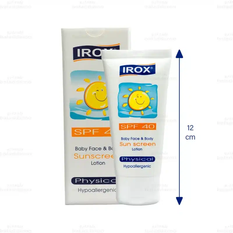 لوسیون ضد آفتاب کودکان ایروکس با SPF40 2