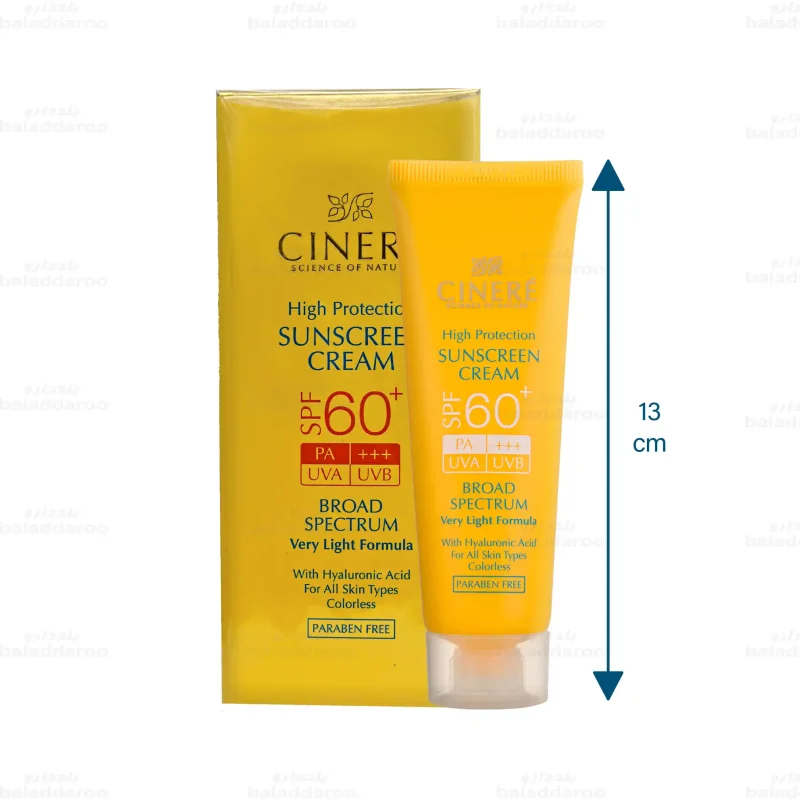 کرم ضد آفتاب بی رنگ SPF60 سینره2