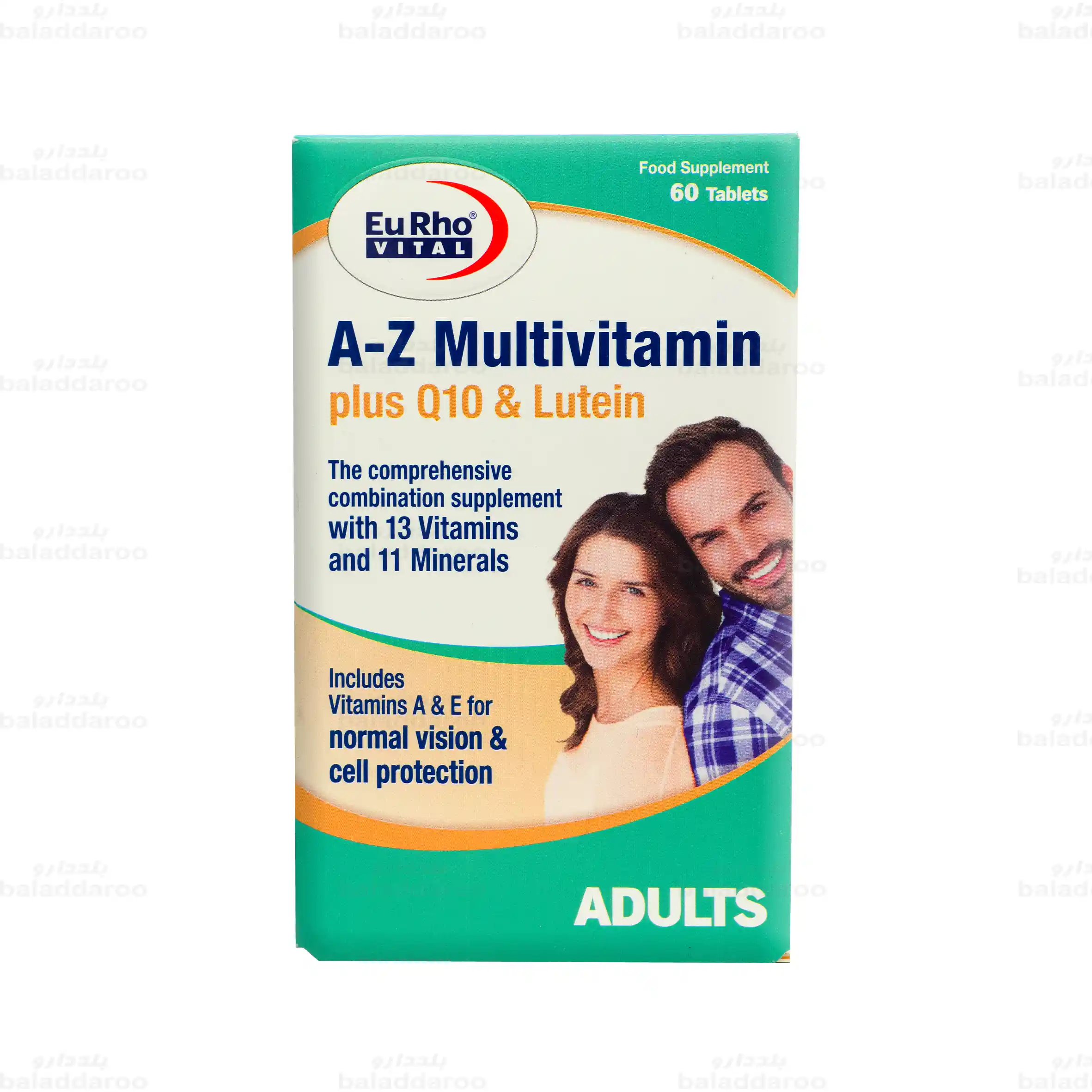 Eurhovital-AZ-Multivitamin-Plus-Q10-Lutein-1 قرص AZ مولتی ویتامین پلاس کیوتن و لوتئین یوروویتال1