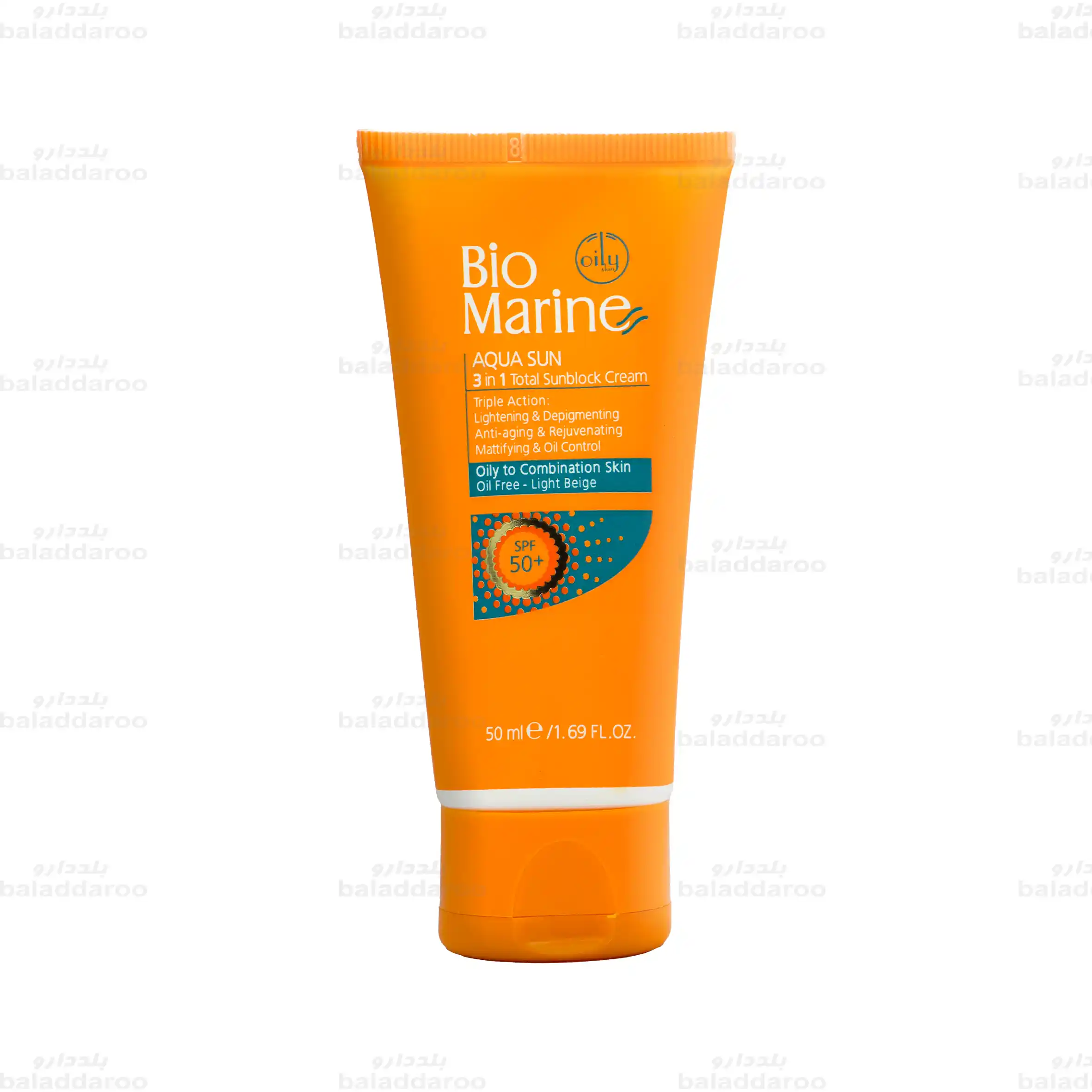 bio-marine-sunblock-cream-oily-skin-1 کرم ضد آفتاب روشن کننده و ضد چروک بایومارین پوست چرب1