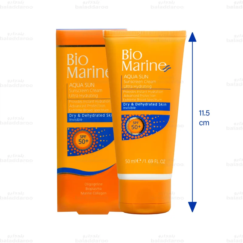 کرم ضد آفتاب رطوبت رسان بی رنگ بایومارین پوست خشک 2