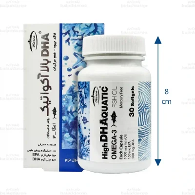 کپسول روغن ماهی حاوی DHA بالا آکواتیک کارن قوطی-2