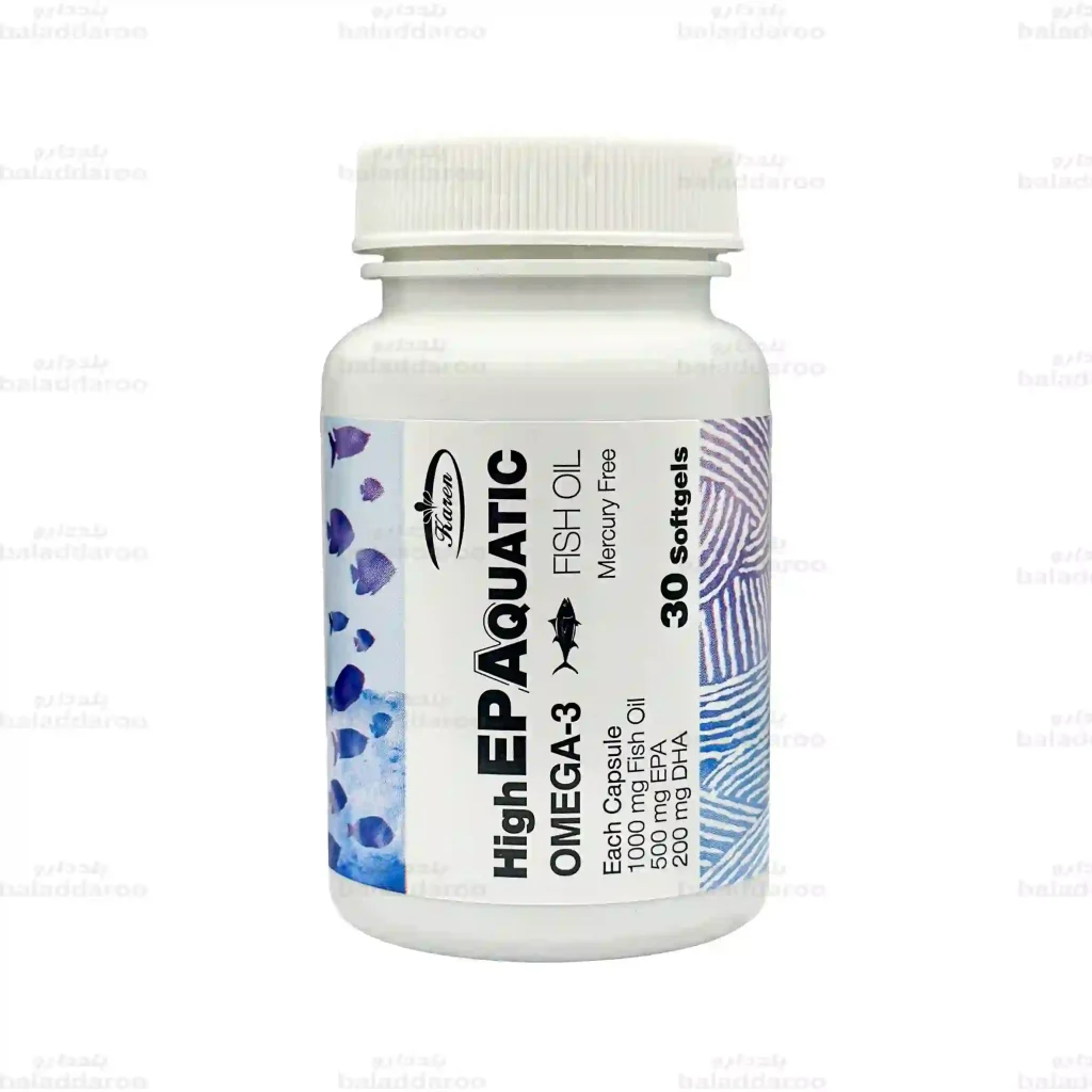 کپسول روغن ماهی حاوی EPA بالا آکواتیک کارن قوطی 1