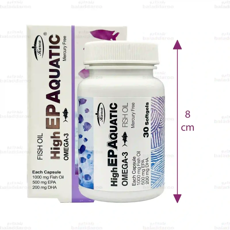 کپسول روغن ماهی حاوی EPA بالا آکواتیک کارن قوطی 2
