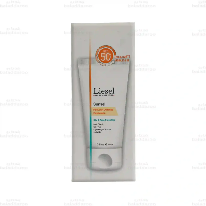 کرم ضد آفتاب بی رنگ لایسل پوست چرب4