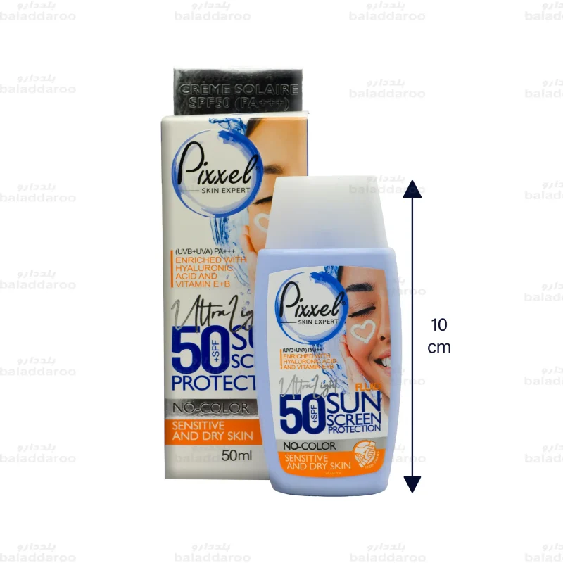 کرم ضد آفتاب بی رنگ پیکسل پوست خشک و حساس2