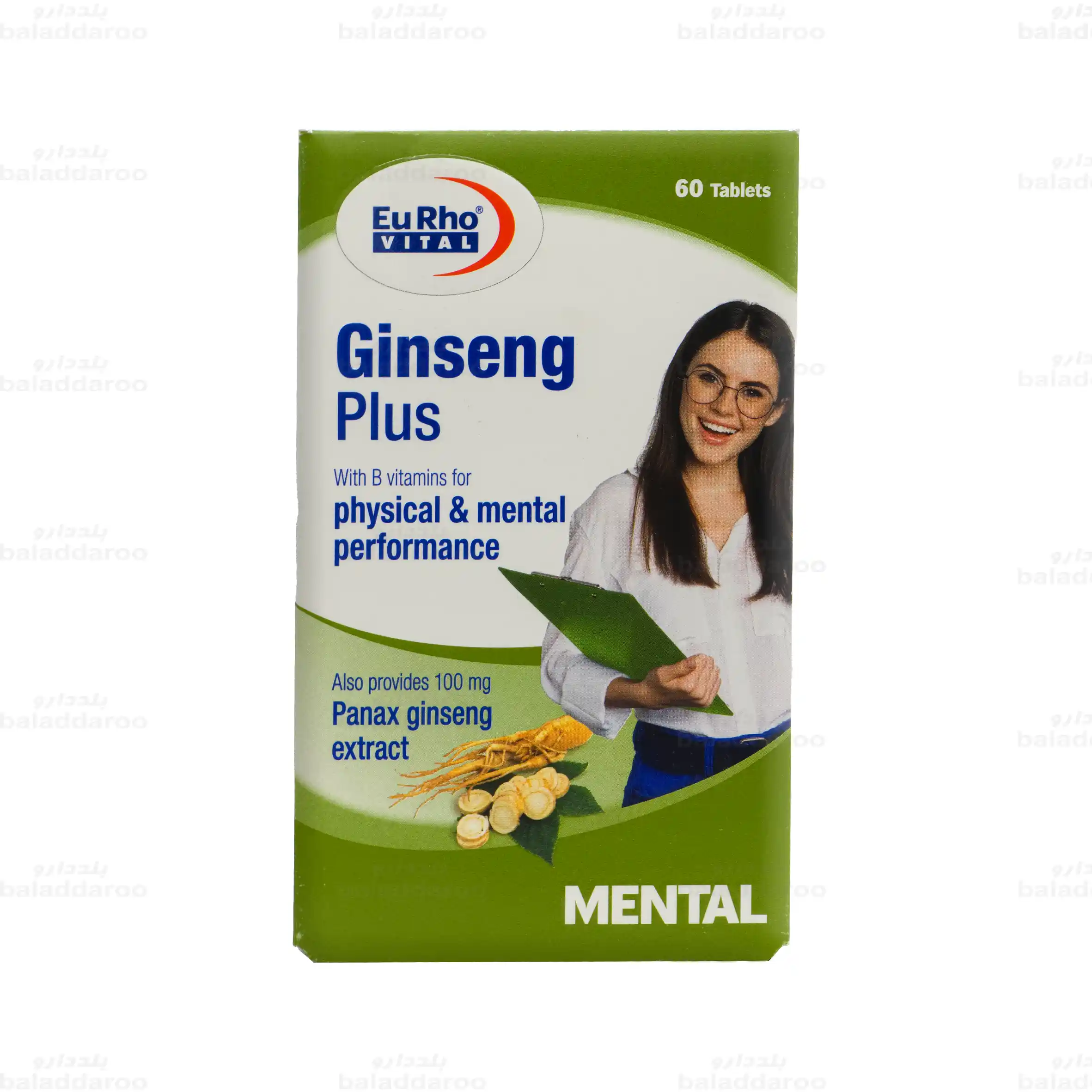 eurhovital-ginseng-plus-tabs-1 قرص جینسینگ پلاس یوروویتال1