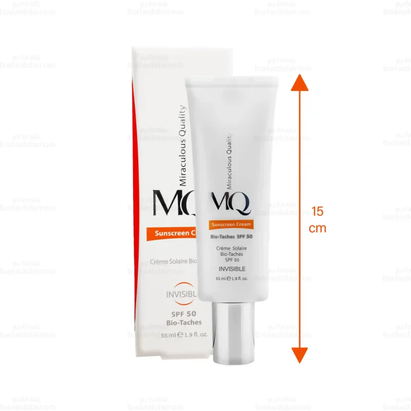 کرم ضد آفتاب ضد لک بایوتچ بی رنگ ام کیو SPF50 شماره 2