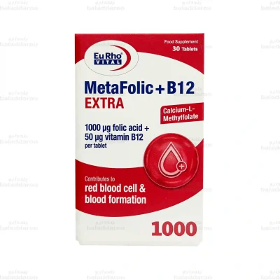 قرص متافولیک و ب 12 اکسترا یوروویتال1