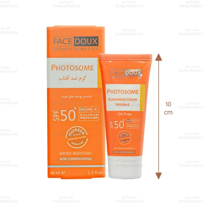 SPF50 کرم ضد آفتاب بی رنگ فوتوزوم فیس دوکس مناسب پوست چرب و مختلط 1