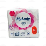 نوار بهداشتی پنبه ای اولترا مای لیدی سایز متوسط1