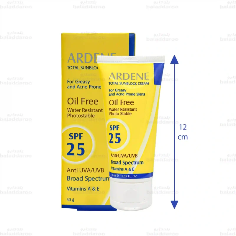 کرم ضد آفتاب فاقد چربی بی رنگ آردن SPF 25 پوست چرب 2