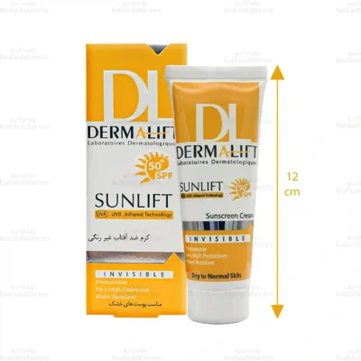 کرم ضد آفتاب درمالیفت سانلیفت بی رنگ SPF50 2