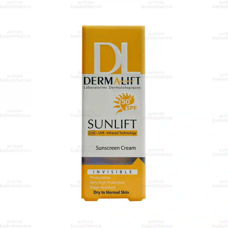 کرم ضد آفتاب درمالیفت سانلیفت بی رنگ SPF50 4