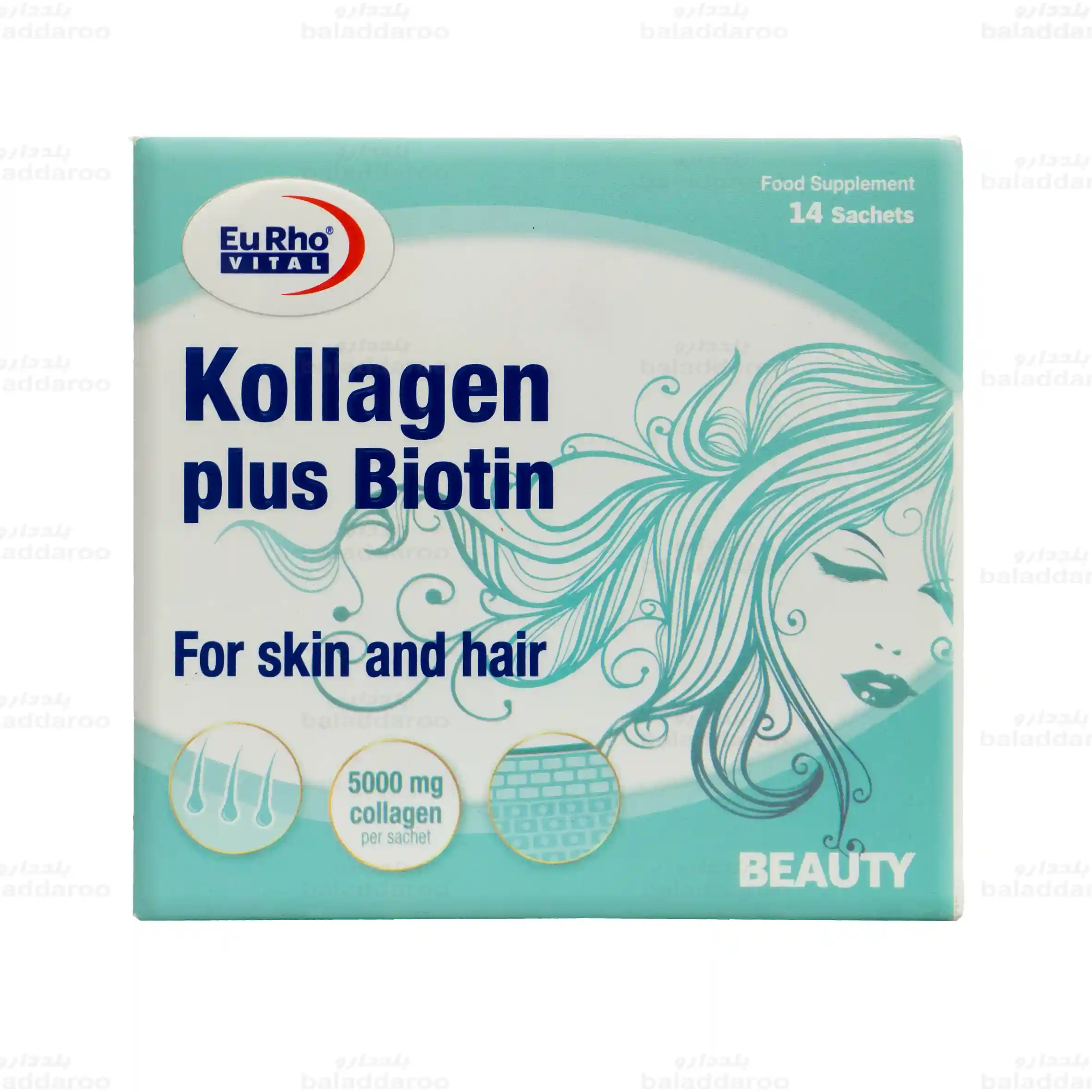 1-Eurhovital-Kollagen-Plus-Biotin ساشه کلاژن پلاس بیوتین یوروویتال 1