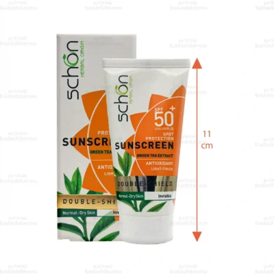 کرم ضد آفتاب دابل شیلد SPF50 شون پوست خشک تا نرمال 2