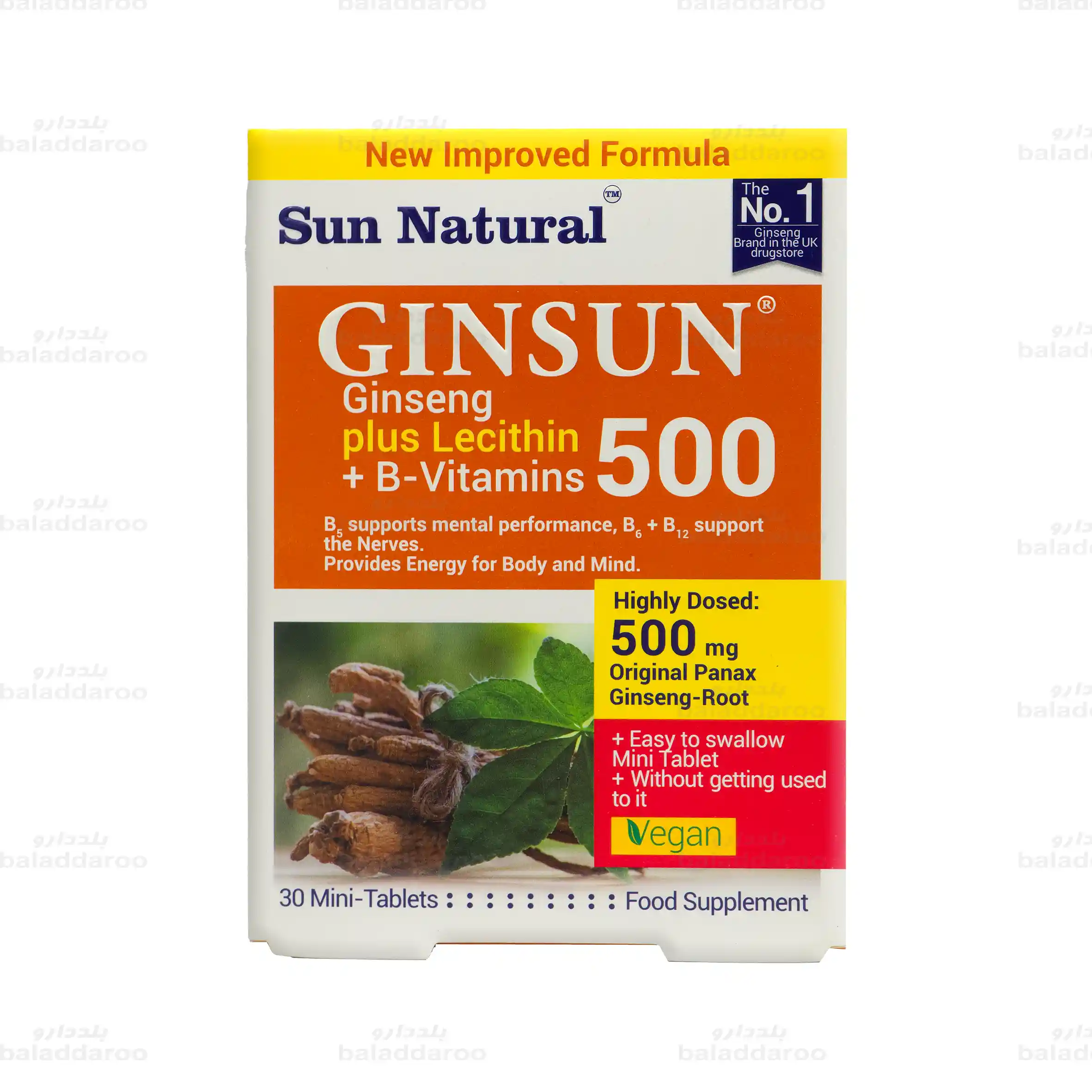 Sun-Natural-Ginsun-1 قرص جینسان سان نچرال 30 عدد - Image 1