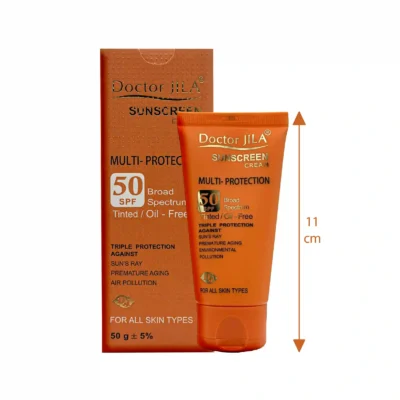 کرم ضد آفتاب مولتی پروتکشن دکتر ژیلا رنگی SPF 50 شماره 2