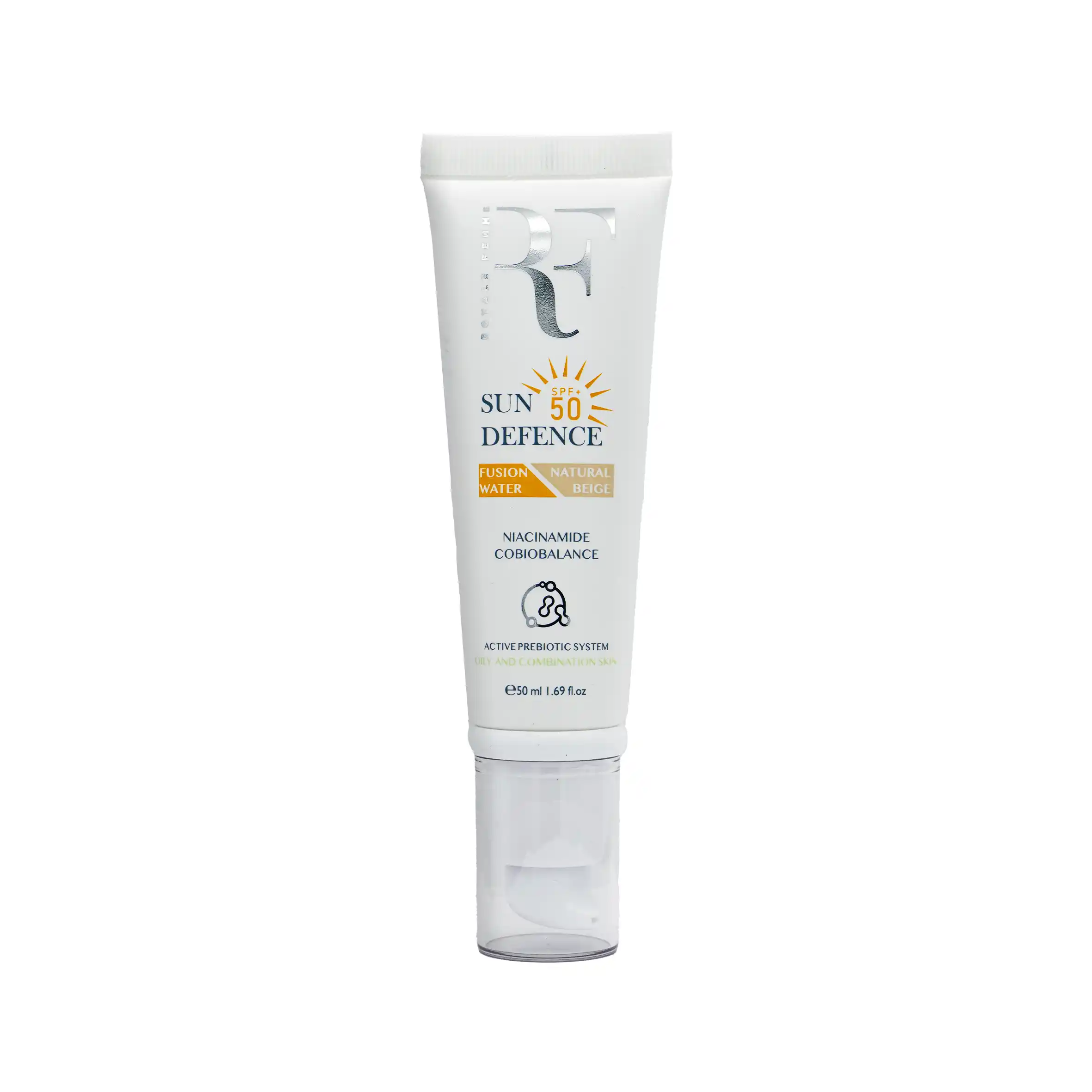 RF-Fusion-Water-Sunscreen-for-Oily-Skin-1 کرم ضد آفتاب رنگی پوست چرب و مختلط RF فیوژن واتر 1