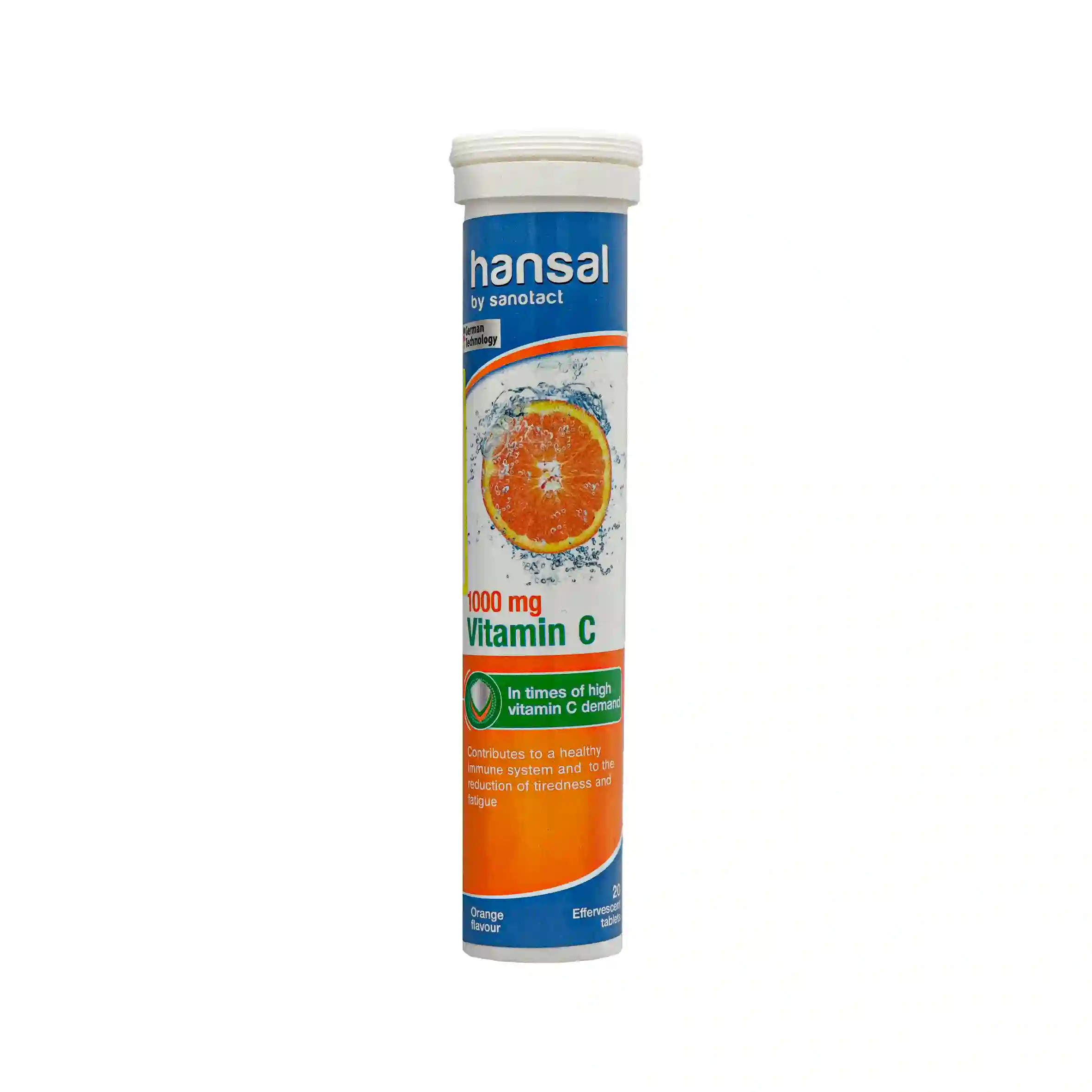 hansal-vitamin-c-1000-eff-tab-1 قرص جوشان ویتامین سی 1000میلی گرم هانسال 1