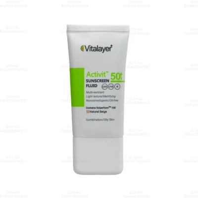 فلوئید ضد آفتاب رنگی اکتی ویت ویتالیر SPF50 بژ طبیعی 1