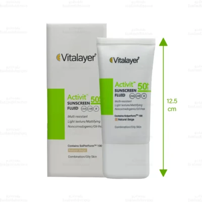 فلوئید ضد آفتاب رنگی اکتی ویت ویتالیر SPF50 بژ طبیعی 2