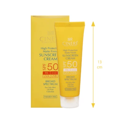 کرم ضد آفتاب بی رنگ SPF50 سینره پوست چرب 2