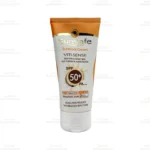 کرم ضد آفتاب SPF50 فاقد جاذب های شیمیایی رنگی سان سیف 50 گرم 1