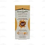 کرم ضد آفتاب SPF50 فاقد جاذب های شیمیایی رنگی سان سیف 50 گرم 4