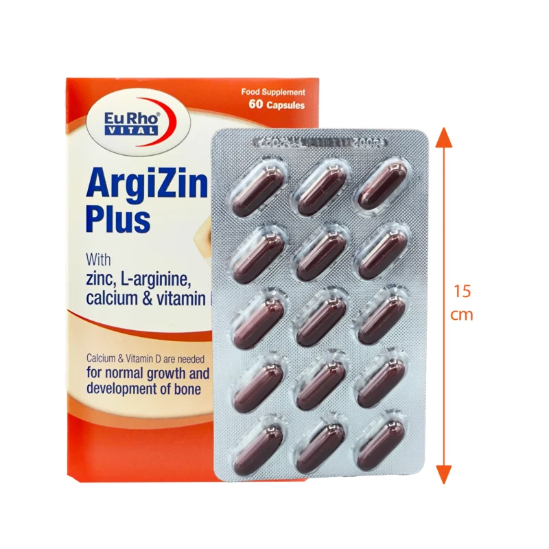 کپسول آرژی زینک پلاس یوروویتال 60 عدد 2