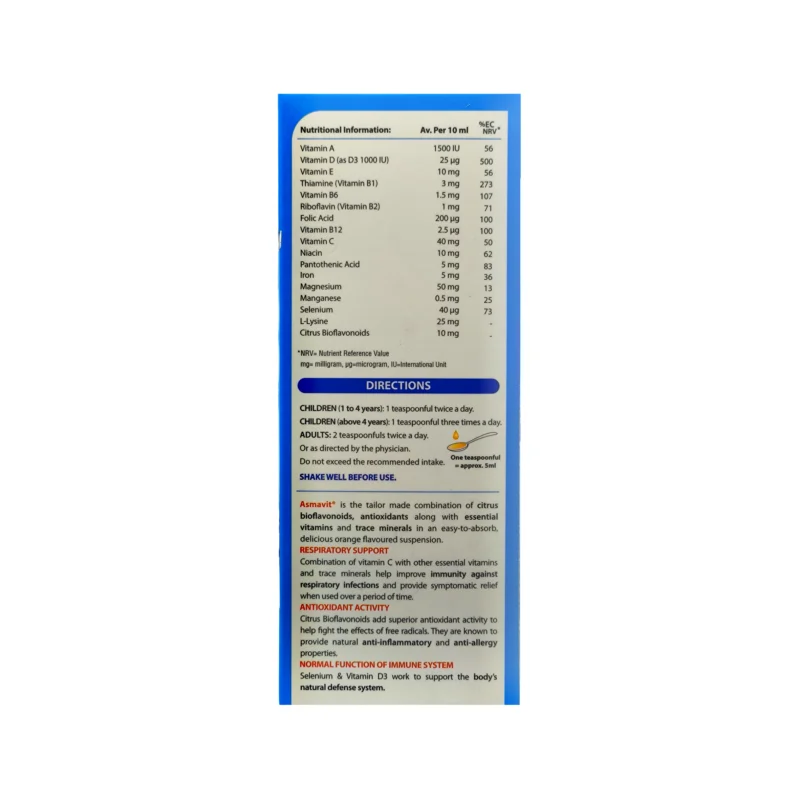 شربت آسماویت دکتر میر 200 میلی لیتر 4